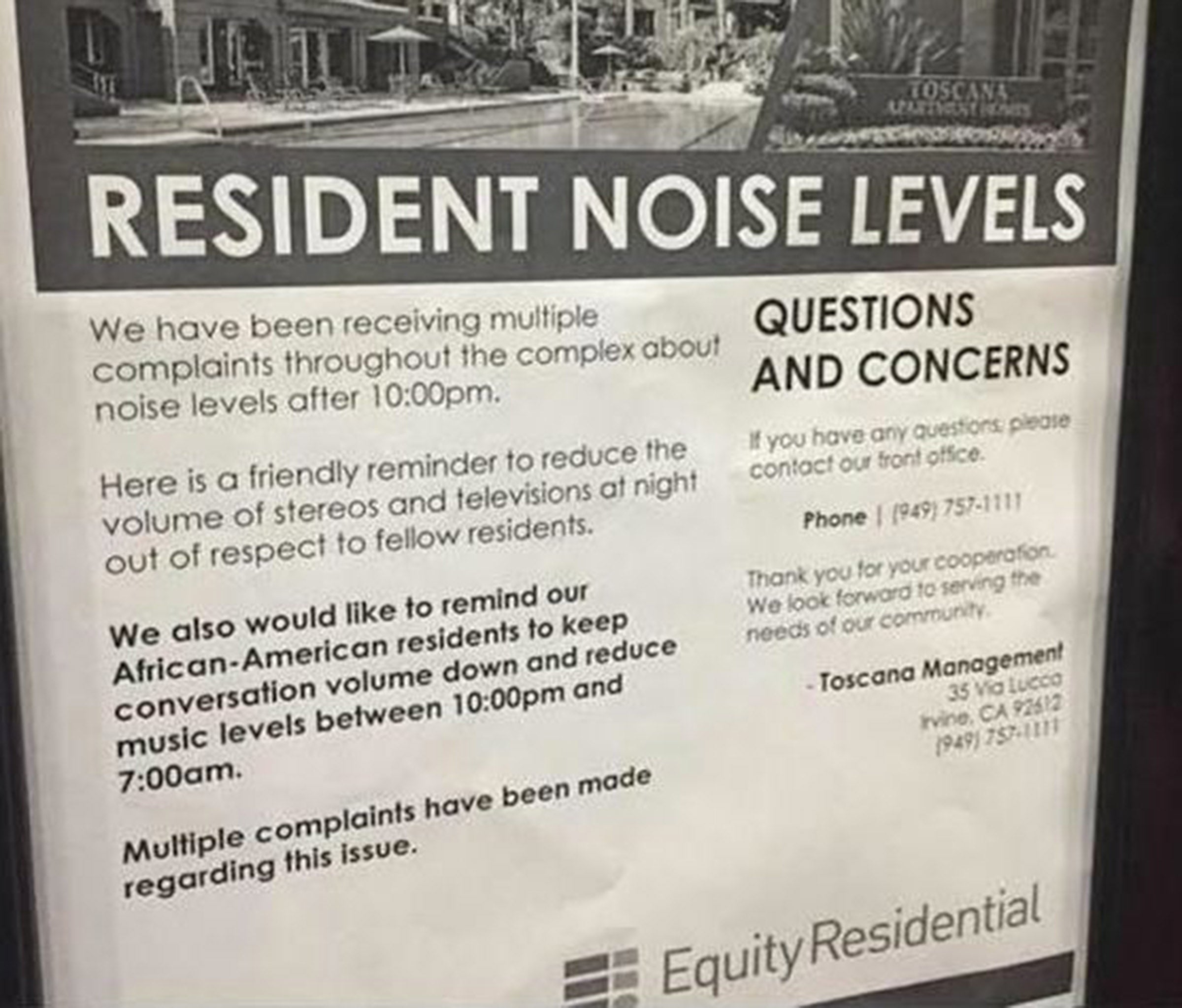 AfricanAmericans accused of loud noise by racist flyers put up in